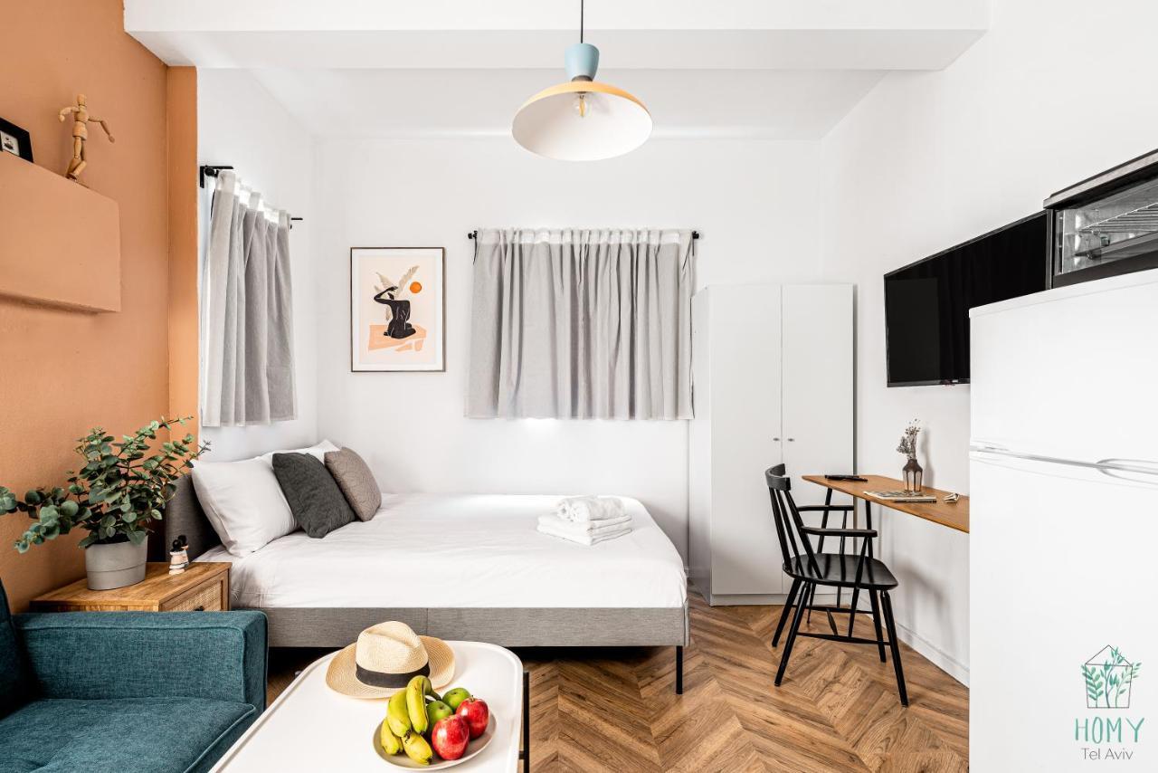 Stylish Studio Apartments On Dizengoff By Homy Tel Aviv Eksteriør billede