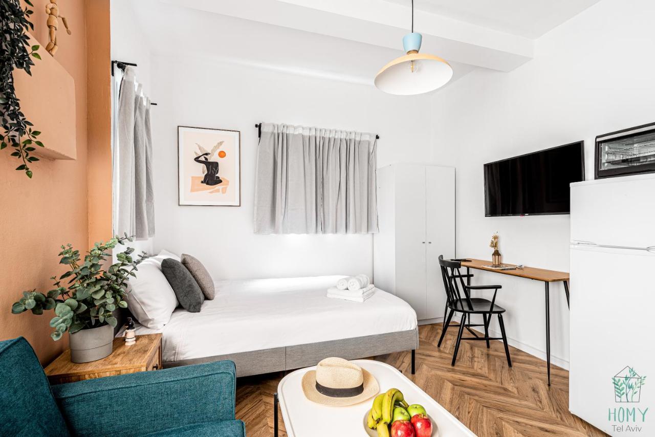 Stylish Studio Apartments On Dizengoff By Homy Tel Aviv Eksteriør billede